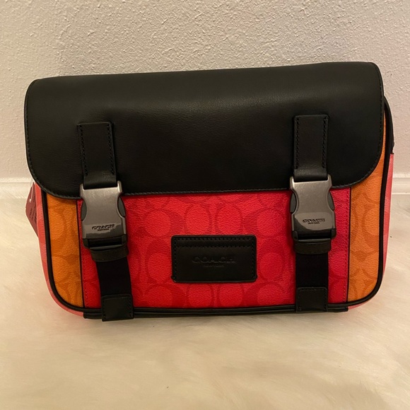 Bags Coach Track Crossbody In Blocked Signature Canvas Poshmark